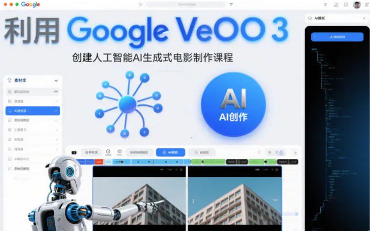 利用Google Veo 3创建人工智能AI生成式电影制作课程 使用人工智能的力量创建令人惊叹的视频-原创