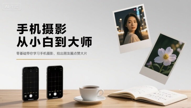 手机摄影从小白到大师，零基础带你学习手机摄影，拍出朋友圈点赞大片-原创