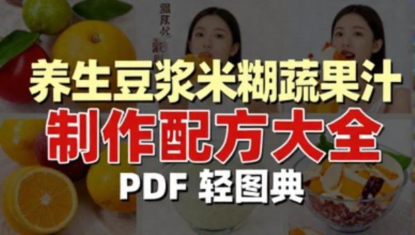养生豆浆米糊蔬果汁制作配方大全 PDF 轻图典