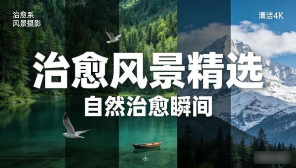 高清4K治愈风景氛围美景 竖屏短视频剪辑精选素材