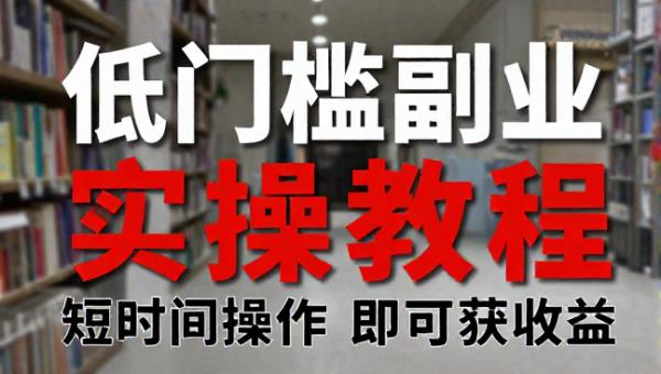 低门槛副业项目实操教程短时间操作即可获收益