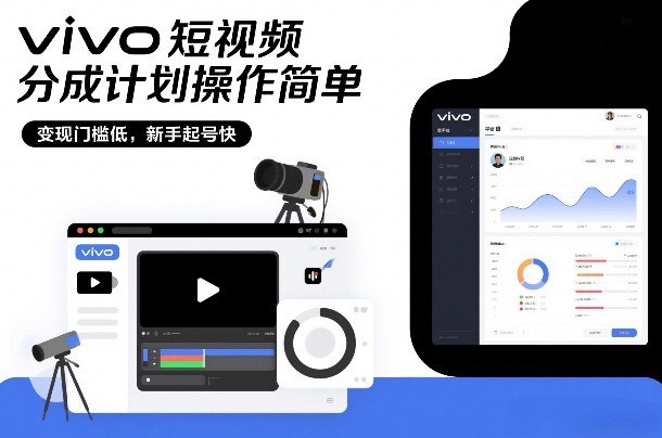 vivo短视频分成计划操作简单，变现门槛低，新手起号快-原创
