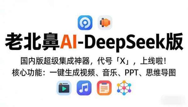 老北鼻AI「X」上线：视频音乐PPT思维导图一键生成