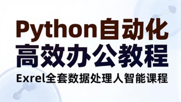 python自动化高效办公教程 Excel全套数据处理人工智能课程