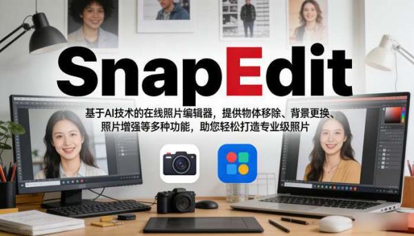 SnapEdit：AI在线照片编辑器，一键移除物体更换背景