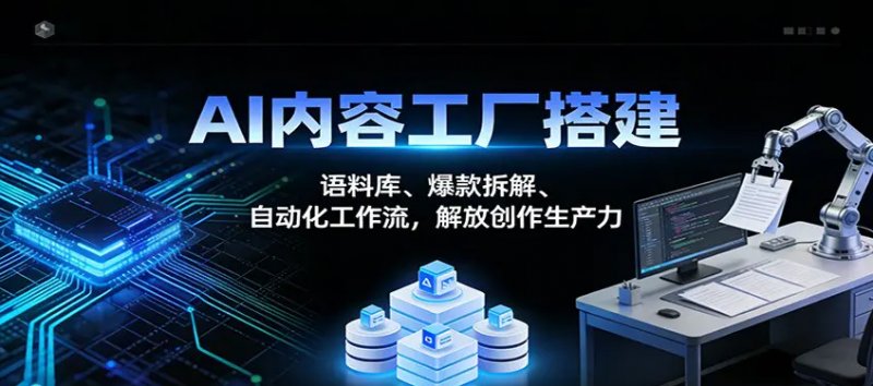 AI内容工厂搭建 语料库、爆款拆解、自动化工作流 解放创作生产力-原创