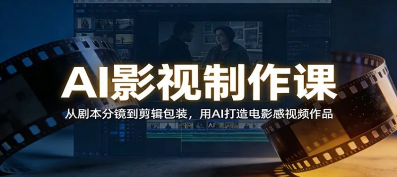 AI影视制作课 从剧本分镜到剪辑包装 用AI打造电影感视频作品-原创
