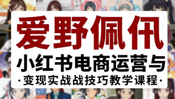 爱野佩佩小红书电商运营与变现实战技巧教学课程
