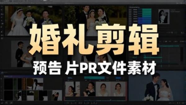 婚礼剪辑预告片PR模板工程文件素材