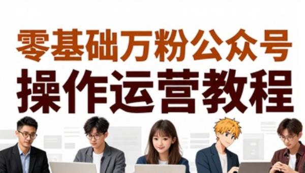 零基础万粉公众号操作运营教程