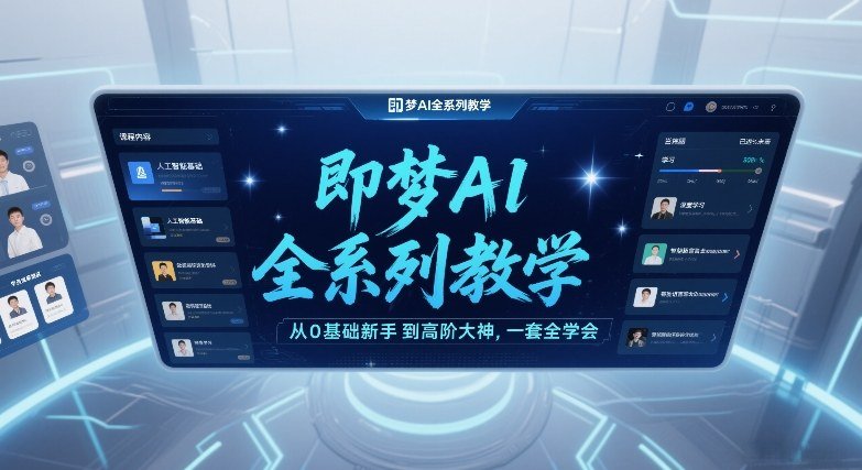 即梦AI全系列教学，从0基础新手到高阶大神，一套全学会-原创