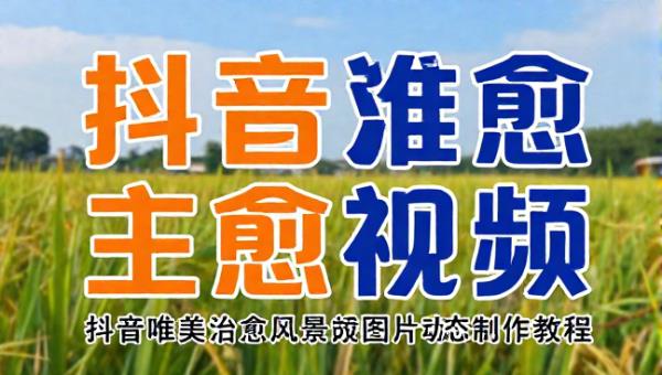 抖音唯美治愈风景短视频 竖屏剪辑及图片动态制作教程