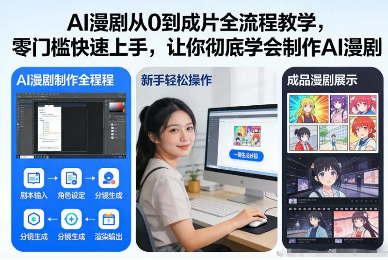 AI漫剧从0到成片全流程教学 零门槛快速上手 让你彻底学会制作AI漫剧【保姆级教程】-原创