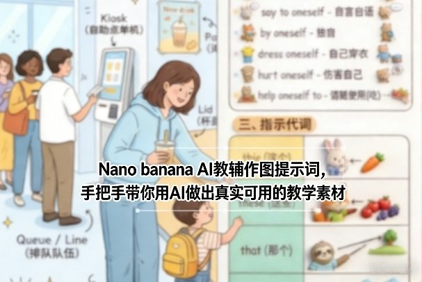 Nano banana AI教辅作图提示词，手把手带你用AI做出真实可用的教学素材-原创