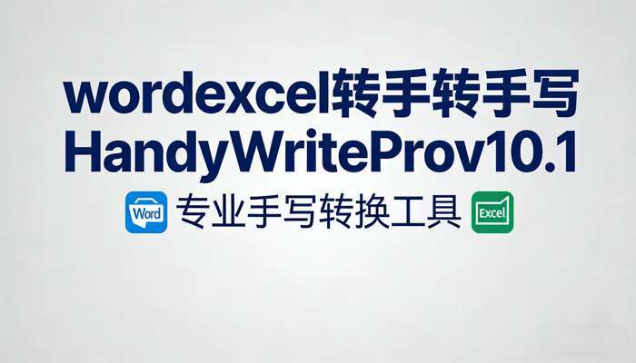 wordexcel转手写HandyWriteProv10.1