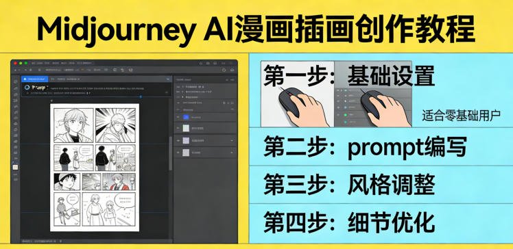 利用Midjourney AI人工智能轻松创作漫画插画教程，零基础创作完整漫画插画-原创