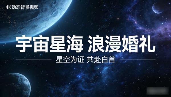 4K宇宙星空星云科普 婚礼晚会舞台LED大屏幕动态背景视频素材