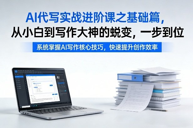 AI代写实战进阶课之基础篇，从小白到写作大神的蜕变，一步到位【揭秘】-原创