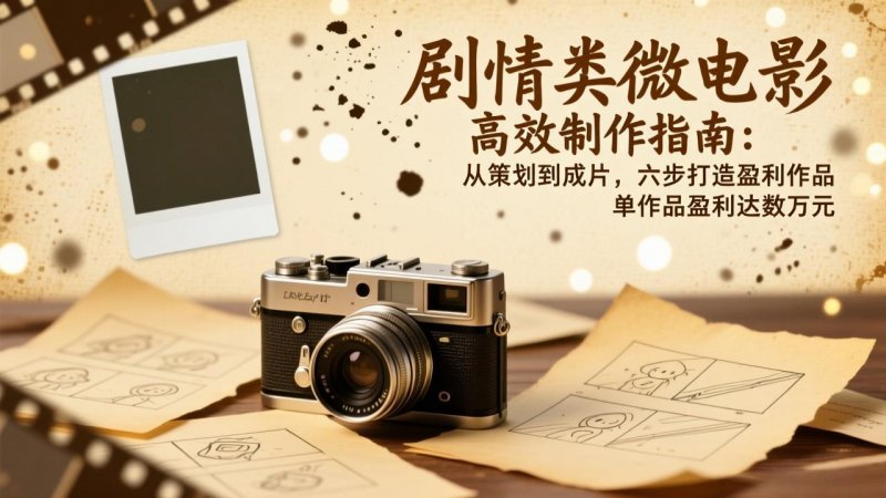 （1.13）剧情类微电影高效制作指南：从策划到成片，六步打造盈利作品，单作品盈利达数万元-原创