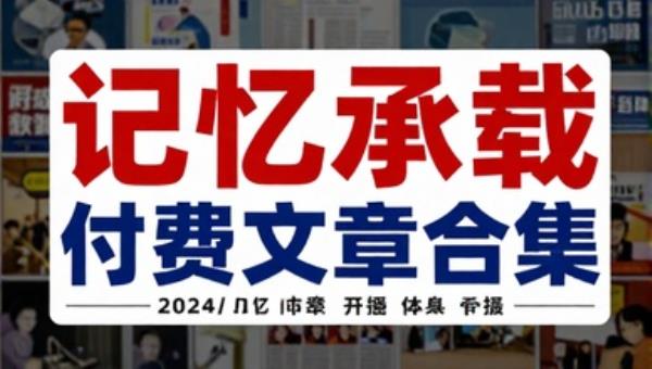 记忆承载2024年付费文章合集资料