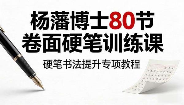 杨藩博士 80 节卷面硬笔训练课 硬笔书法提升专项教程