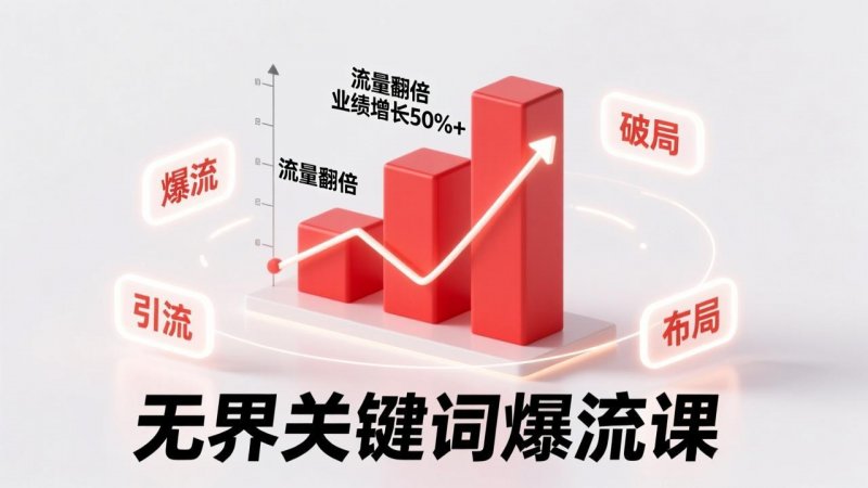 （1.12）无界关键词爆流课，破局布局逻辑、阶段精准引流，实现流量翻倍，店铺业绩增长50%。-原创