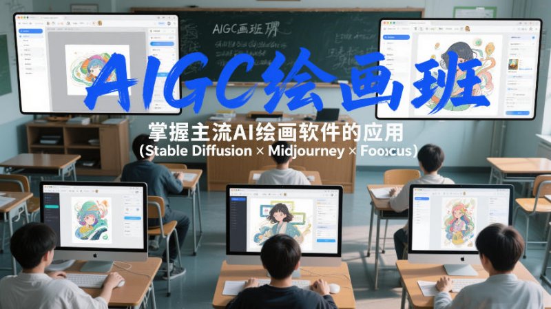 AIGC绘画班，掌握主流Ai绘画软件的应用（Stable Diffusion x Midjourney x Fooocus）-原创