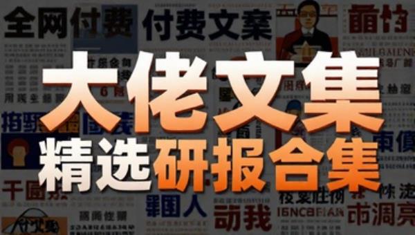全网付费文章大佬文集精选研报合集