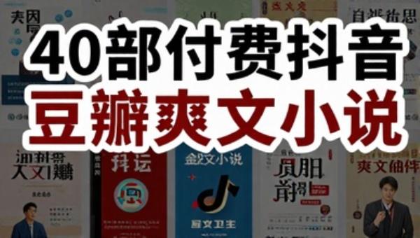 40部付费抖音豆瓣爽文小说
