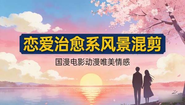 国漫电影动漫唯美情感 治愈系风景混剪恋爱短视频素材