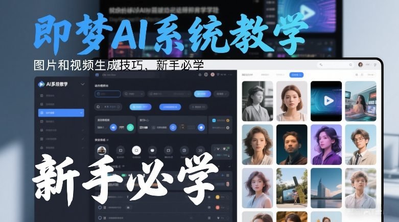 即梦AI系统教学，图片和视频生成技巧，新手必学-原创