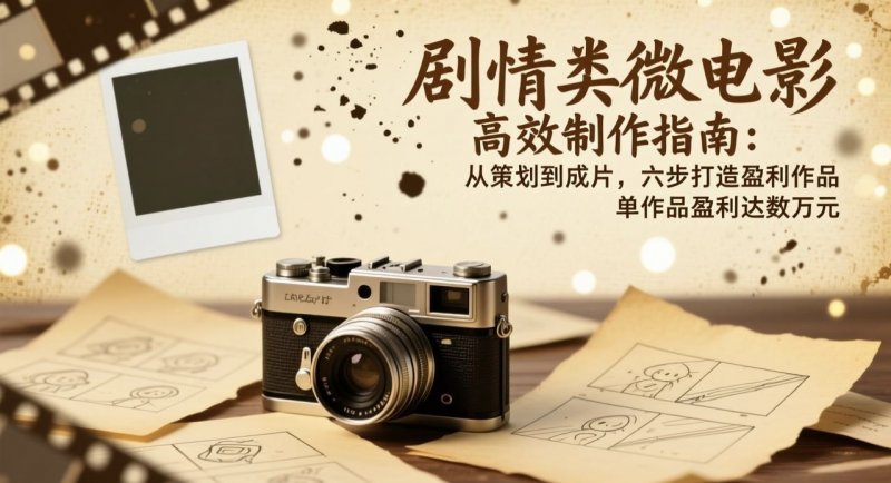 剧情类微电影高效制作指南 从策划到成片 六步打造盈利作品 单作品盈利达数万元-原创