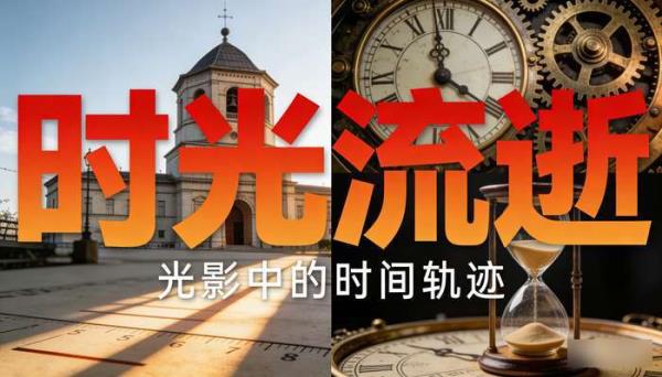 时光流逝光影变化 建筑时钟齿轮转动沙漏特写视频素材