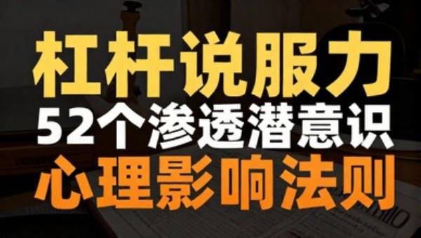 杠杆说服力：52个渗透潜意识的心理影响法则