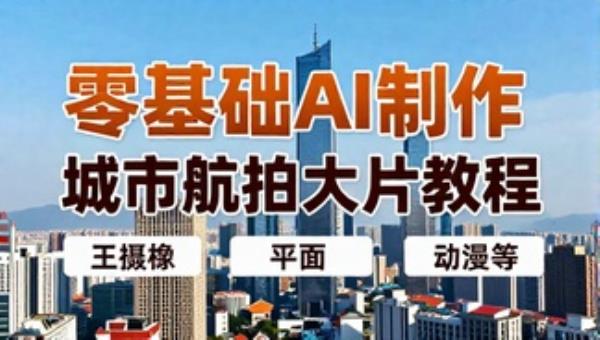 零基础AI制作城市航拍大片教程