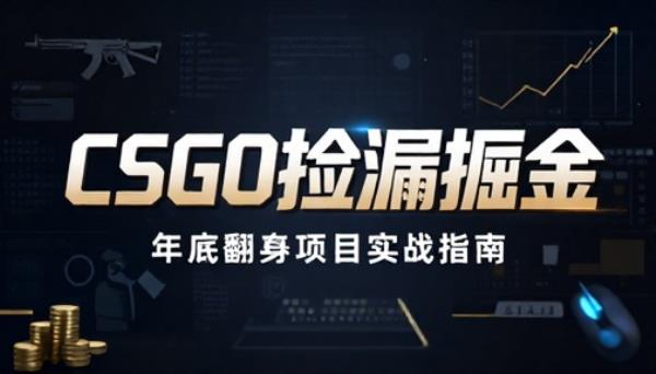 CSGO游戏捡漏掘金年底翻身项目