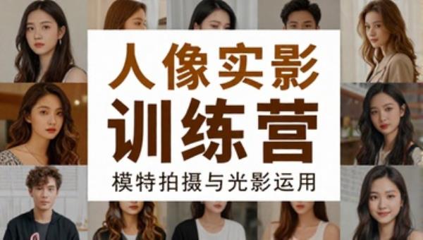 人像摄影实战训练营：模特拍摄与光影运用