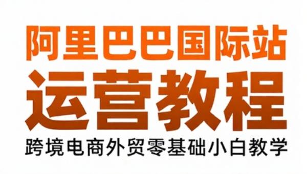 阿里巴巴国际站运营教程 跨境电商外贸零基础小白教学
