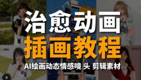 治愈系动画视频插画教程 AI绘画动态情感唯美vlog镜头剪辑素材