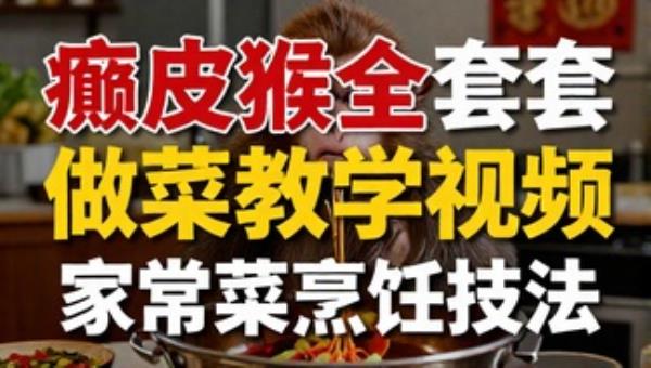 癞皮猴全套做菜教学视频：家常菜烹饪技法