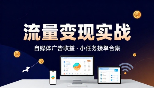 自媒体广告收益小任务接单合集简单易上手流量变现赚钱项目