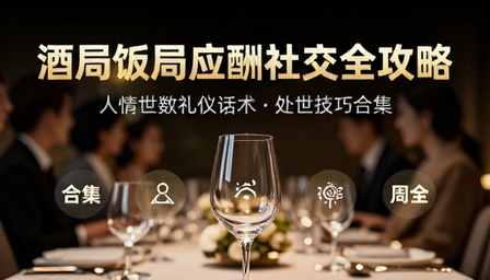 全套酒局饭局应酬社交课程人情世故礼仪话术处世技巧合集