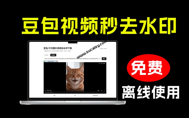 豆包视频无水印下载终于来了！本地离线版，支持豆包图片视频，千问图片无水印解析，完全免费无印豆包