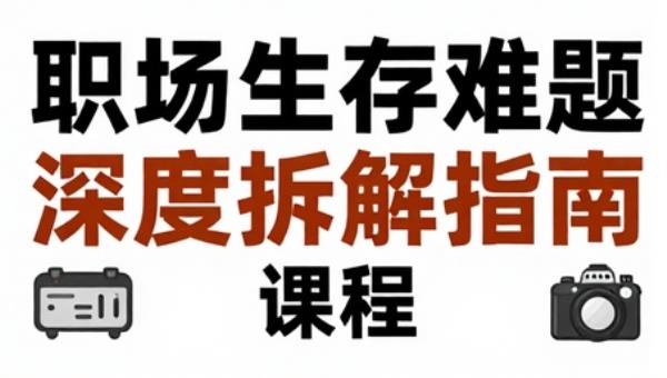 职场生存难题深度拆解指南课程