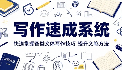 写作速成系统课程快速掌握各类文体写作技巧提升文笔方法