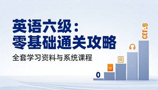 英语六级零基础到通关备考攻略全套学习资料课程