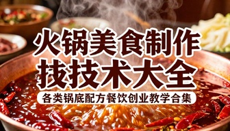 火锅美食制作技术大全各类锅底配方餐饮创业教学合集