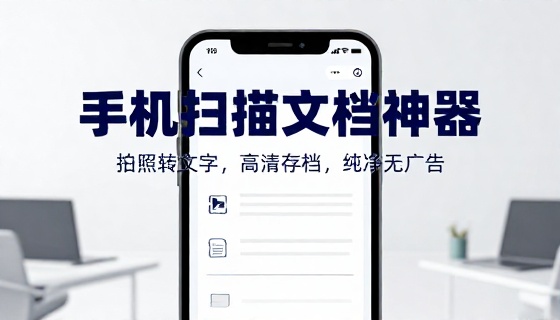 手机免费扫描软件文档拍照转文字高清存档无广告纯净工具