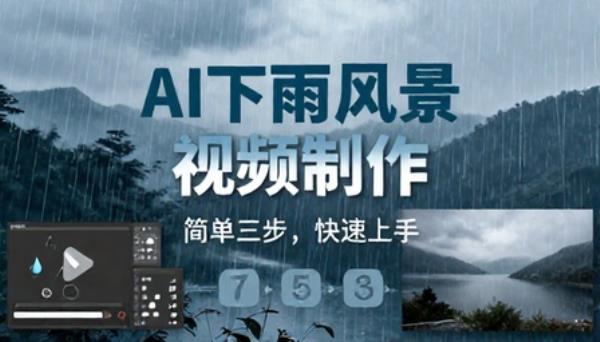 简单的AI下雨风景视频制作教程