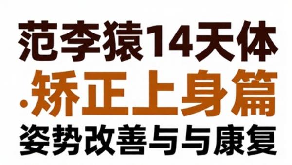 范李猿14天体态矫正上身篇：姿势改善与康复